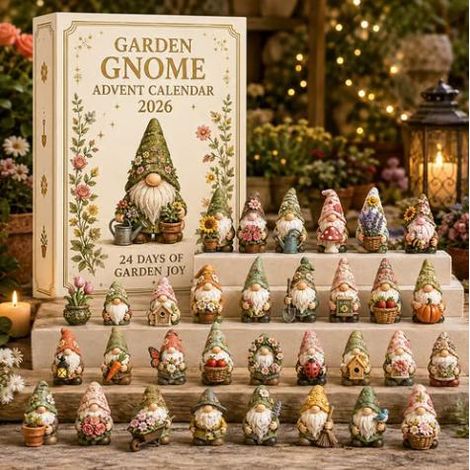 New 2026 Garden GNOME ADVENT CALENDAR - Countdown Calendar (Type A)
