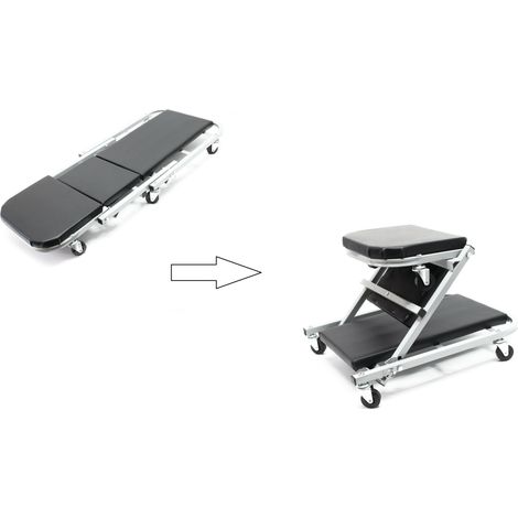 Chariot de visite modulable pour mécanicien 90 x 41,5 x 12,5 cm
