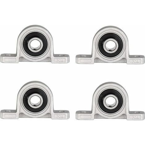 4 Pcs Roulements Bloc, 10mm Roulements à Billes, Paliers a Semelle, Roulements de Bloc d'oreiller, Bride Alésage Auto Support Monté Auto Régler (1/5)