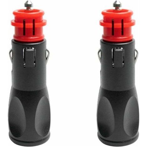 BUNTHAUS Zigarettenanzünderstecker (männlich), Zigarettenanzünderadapter (männlich), Zigarettenanzünderstecker (männlich), Stecker für europäische 12-V-Zigarettenanzünderadapter – 2 Stück