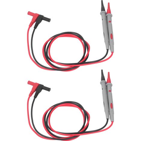 Câbles de test multimètre fiche banane transmission rapide pointe de sonde dorée pour électricien 1000V 10A jeu de fils de mesure (1/5)