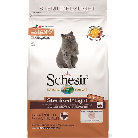 Schesir Cat Sterilized & Light Pollo - Schesir Cat Sterilized & Light Pollo - Sacco Da 1,5 Kg
