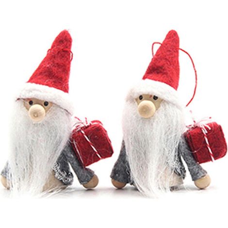 Set mit 2 Weihnachtsbaumkugeln, Heimdekorationen, für Weihnachten, Feiertage, Neujahr, niedliche Puppen, Minifiguren (1/5)