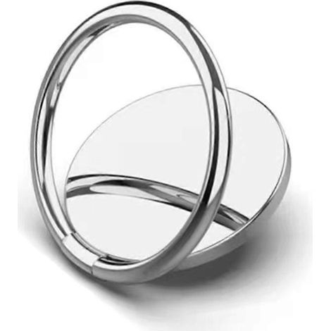 Support de téléphone portable avec anneau, fixation pour téléphone - Support universel rotatif à 360° pour smartphone - Argent (1/5)