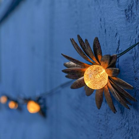 3m Solar Power Outdoor Novelty Flower LED Fairy String Lights Garden Decoration (1/5)