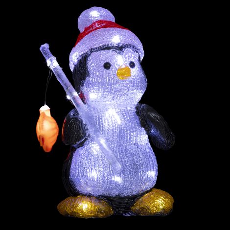 LED-Figur für Außenbereich, Pinguin aus Acryl, 30 LED