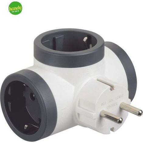 Adattatore Bticino tris presa std tedesco bianco