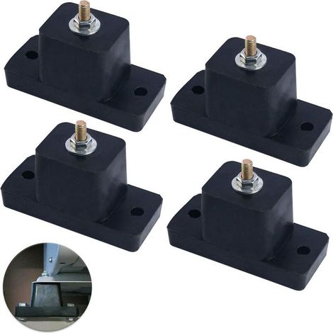 AGE Ensemble de 4 paires de coussins isolants antivibratoires en caoutchouc pour climatiseur support d'amortisseur de climatisation base antichoc (1/5)