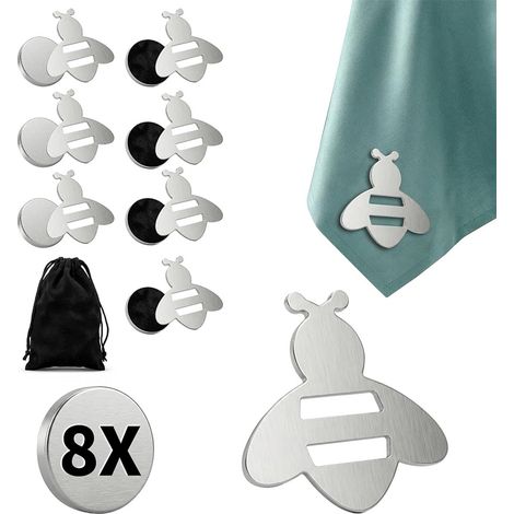 Sollbry Poids De Nappe avec Aimant 8 Pièces Poids Nappe de Table Exterieur Inoxydable Poids pour Nappe de Table Exterieur Poids Magnétique pour Nappe (1/5)