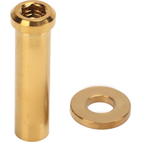 30-mm-Befestigungsmuttern für Rennrad-Bremssättel aus Titanlegierung, goldfarben, rostfrei und oxidationsbeständig, polierte Oberfläche. (1/5)