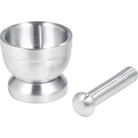 Mortaio e pestello, kit Asixx in acciaio inox con pestello e mortaio per aglio, zenzero e spezie in cucina. (1/5)