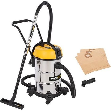 Aspirateur Eau / Poussiere - 30l Réf Powx3240désignation Aspirateur 1200wcuve 30 L - Inox (1/5)