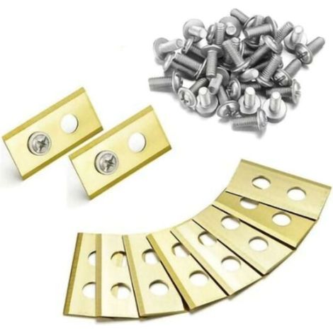 45 x lames en titane, lames de rechange pour les robots tondeuses Worx Landroid, lames en titane de haute qualité de 1 mm et vis Dacromet modifiées - différents accessoires (1/4)