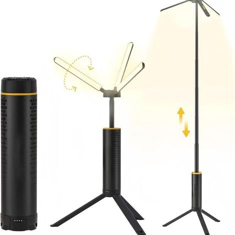 Lampe de camping rechargeable avec batterie de 15 600 mAh, 3 000 lm, lanterne de camping rétractable de 1,68 m, hauteur et angle réglables, temps de charge de 2,5 heures, étanche IPX5, pour le camping (1/5)