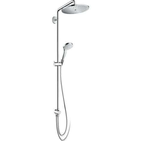 Colonne de douche ou bain douche sans mitigeur HANSGROHE Croma Select S 280 chromé + tablette AddStoris