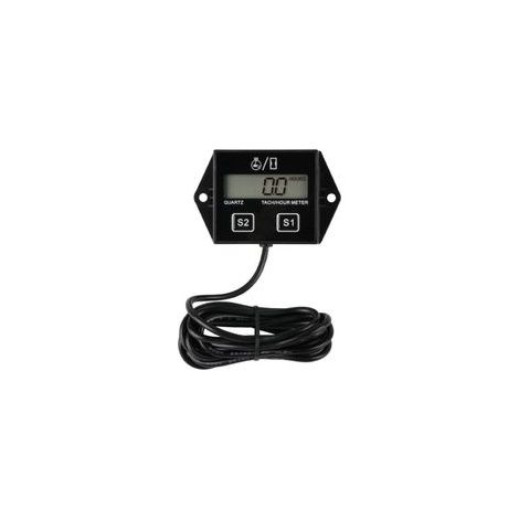 Tachymètre de compteur horaire numérique, rappel de maintenance, batterie remplaçable, arrêt automatique, utilisation pour tondeuse à gazon ZTR Générateur de tracteur Marine VTT Moton (1/4)