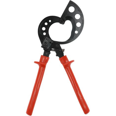 Pince coupante à cliquet HS-765, outil de coupe de câble avec ressort, poignée en plastique PC, mécanisme à engrenage, pour fil et câble, usage professionnel et domestique. (1/5)