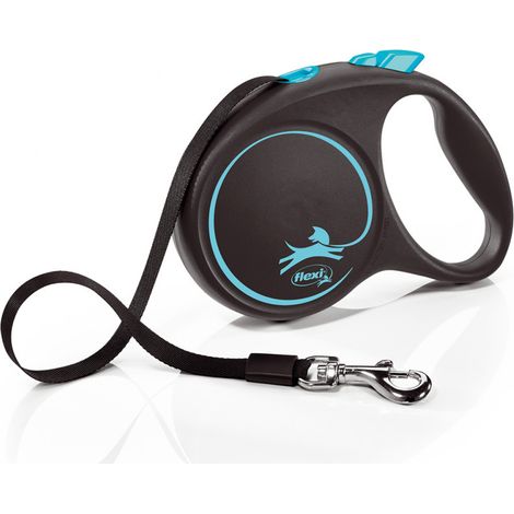 Guinzaglio per Cani Flexi BLACK DESIGN 5 m Azzurro Taglia L