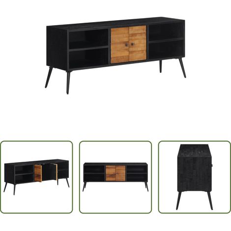 Meuble de salon - Meuble TV 112x31x45 cm teck massif récupéré (1/5)