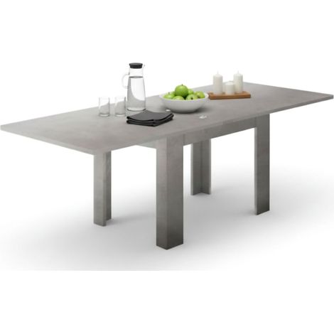 Dmora Tavolo da pranzo con apertura a libro, Made in Italy, Consolle ausiliare da cucina, Tavoloallungabile, cm 90x90h75, colore Grigio Cenere, con imballo rinforzato