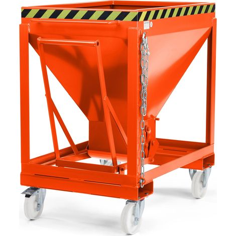 RR Industrietechnik Silowagen Typ RSLF 375dm³ fahrbar RAL 2004 Reinorange