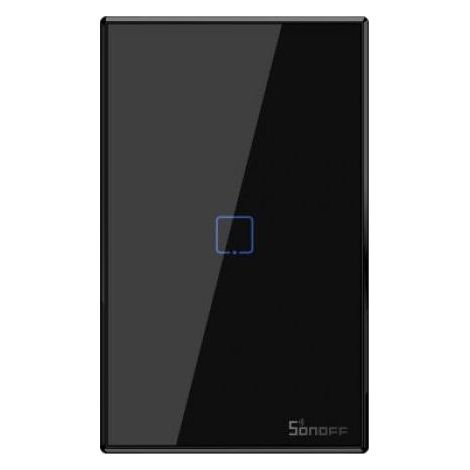 T3US1C - Interruptor de pared inteligente Wi-Fi de 1 grupo EE. UU. - Negro (1/3)