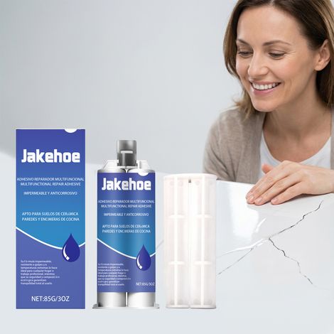 Fugenmörtel, geeignet für den täglichen Gebrauch auf Fliesen und Marmor, für Innen- und Außenbereiche, ästhetisch ansprechende Reparatur von Leckagen – 85 g × 1, Druckstange × 1 -- DTEKGAZ (1/5)