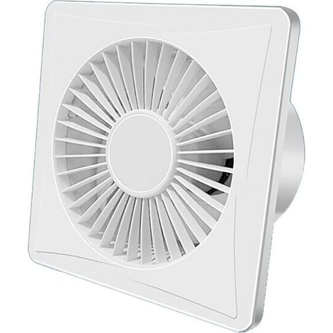 Ventola Aspirazione Bagno, Aspiratore Da Muro o Soffitto 200X200mm Foro 150mm Profondità 104mm 18W 230V 50Hz 155m³/h 35dB