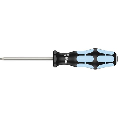 Tournevis pour vis cruciformes PZ, acier inoxydable, PZ 1 x 80 mm, Noir/Ice bleu (1/2)