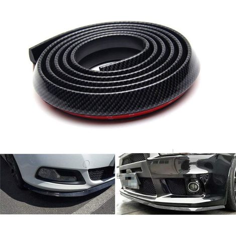 Spoiler anteriore autoadesivo, pellicola protettiva universale per spoiler anteriore modificato da 2,5 metri, in fibra di carbonio, adatta per autovetture. (1/3)