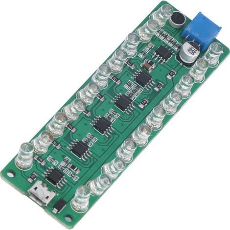 VU Meter Protection de connexion inversée Commande vocale pour éviter les brûlures LED indique la lumière mélodique pour tester le niveau sonore (1/5)