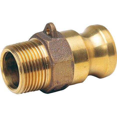 Raccord rapide à cames laiton adaptateur mâle F - 1/2'' (15/21)