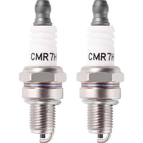 2 Pièces Bougies D'Allumage Cmr7H, Tondeuse Bougie D'Allumage, Bougie D'Allumage Borne Solide Remplacer Cm5H / Cmr5H / Cmr6H / Cmr7H, Pour 3066, 965/Rz7C/Rz7Ct10, Tr14C/Tr14S, 4194, Ac7R (1/5)