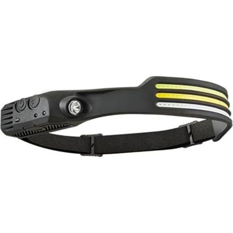Lampe Frontale LED Rechargeable, Bandeau Lumineux LED, Faisceau Large 230° avec capteur de Mouvement pour Adultes, idéale pour Le Camping et la randonnée en Pleine Nature (1/5)