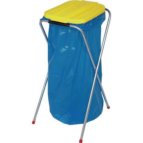 Cubo de basura Al810xAn370xF410mm 70-120l tapa amarillo