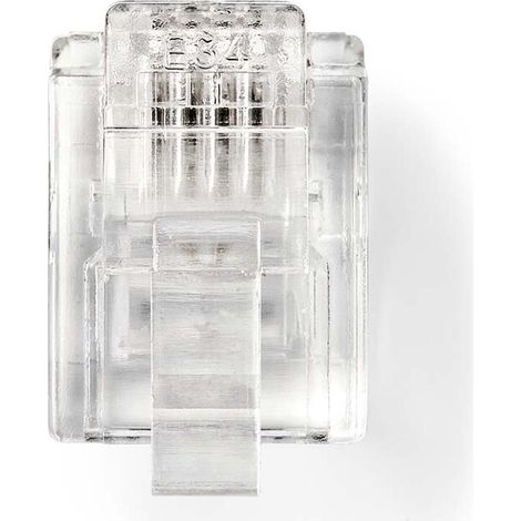 Nedis Telefon Verbinder / Verbindungstyp: RJ11 / Gerade / Beschichtung: Vergoldet / PVC / Transparent