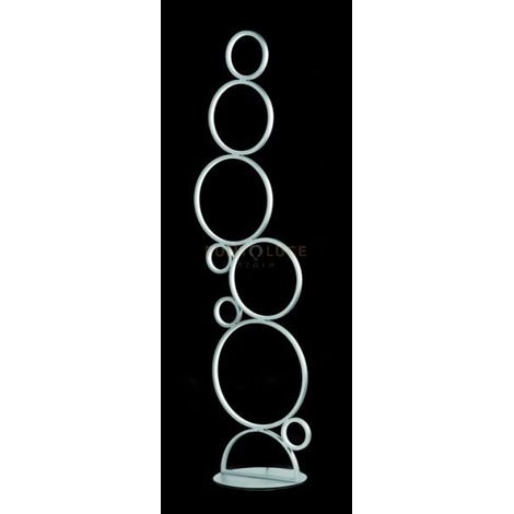 PIANTANA POIS SILVER 3000K 4295LM 52W DIMMERABILE H.160CM