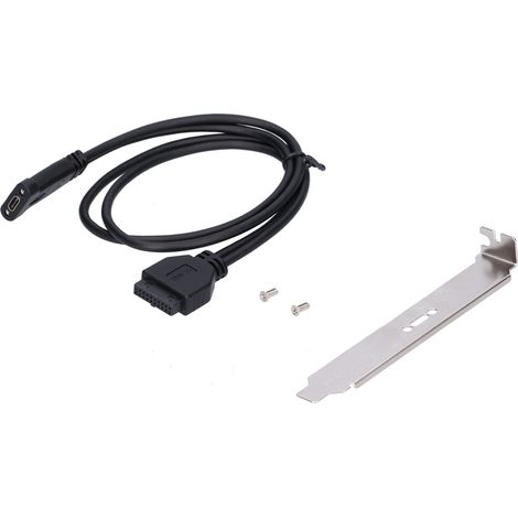 Câble adaptateur USB 3.0 19 broches vers port USB Type-C externe, ligne de transmission de données de 50 cm (1/5)