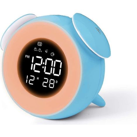 Réveil numérique, réveil pour enfants, lampe de bureau avec fonction snooze et commande tactile, port de chargement USB (1/5)