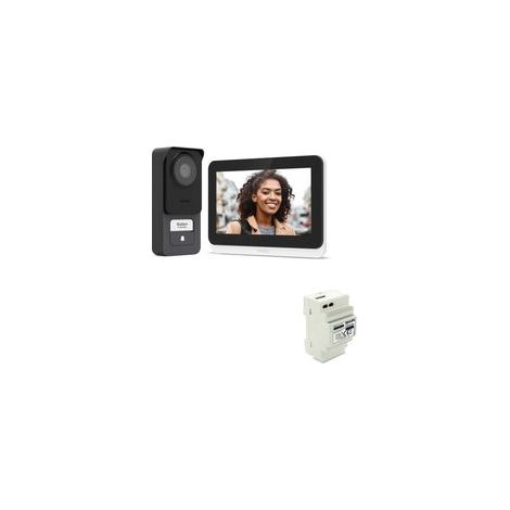 Visiophone filaire connecté 3K – Moniteur 7" tactile – Vision nocturne couleur – Platine de rue avec RFID – Transformateur inclus (1/5)