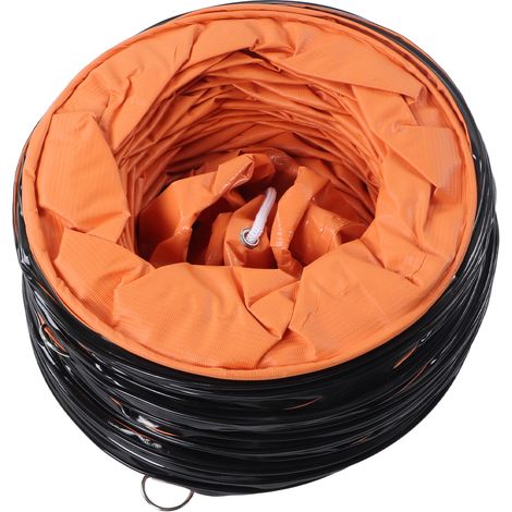 Tuyau de conduit Flexible de 8m en PVC, Ventilation réglable avec 2 pinces pour ventilateur (1/5)