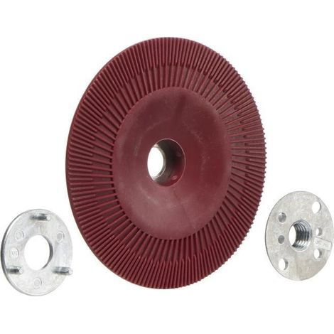 PLATO D/FIBRA 125mm 3M M-14 ROJO ESTRIADO (1/3)