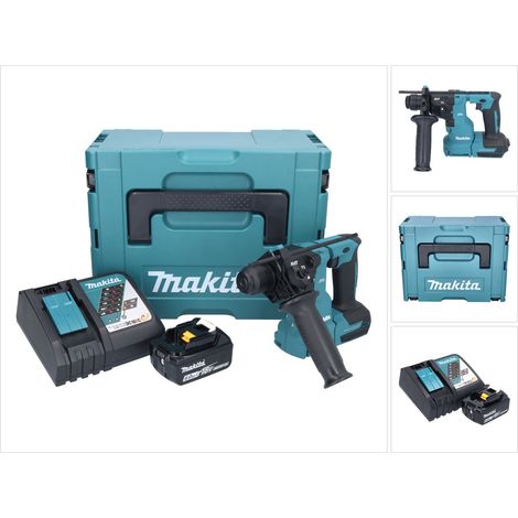 Makita DHR 183 RG1J 18 V 1,7 J SDS plus trapano a percussione a batteria senza spazzole + 1x batteria 6,0 Ah + caricabatterie + Makpac