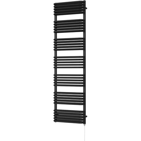 Crossmoor - Black Electric Towel Rail H1800mm x W500mm 1200w Standard (1/2)