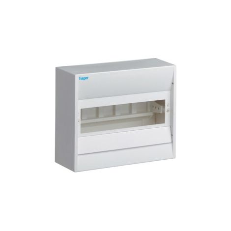 Hager – Coffret cache-borne 10 modules – Montage apparent – 1 rangée – IP30 – Dimensions 180x218x82mm – Couleur blanc RAL 9010