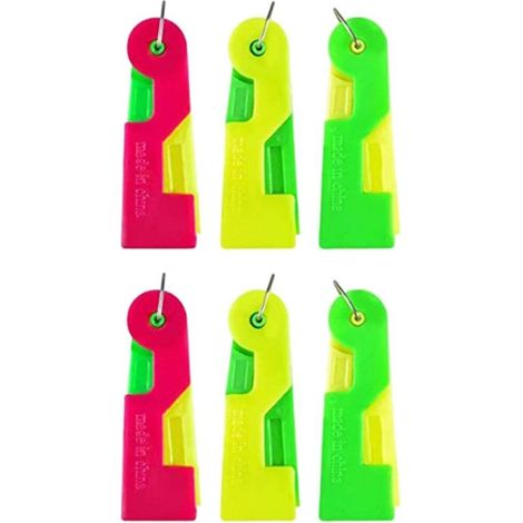 Enfile-aiguilles automatiques en plastique (lot de 6), enfile-aiguilles à coudre (couleur aléatoire) (1/5)