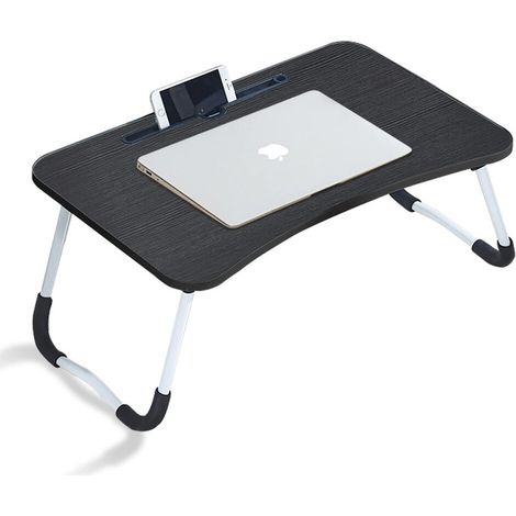 Adjustable Laptop Bed Table Portable Lap Desk Bed Tray Laptop with Foldable Legs Black
