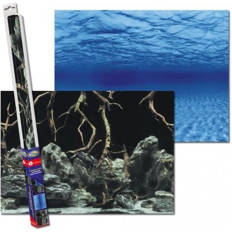 Doppelseitige Aquarien-Hintergrundfolie, 100 cm x 50 cm