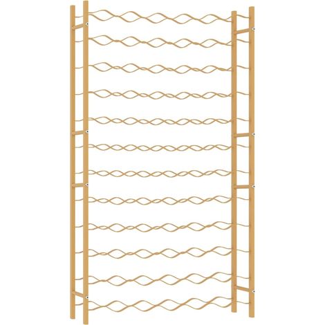 Casier à bouteilles pour 72 bouteilles Doré Métal CFW937237 (1/5)