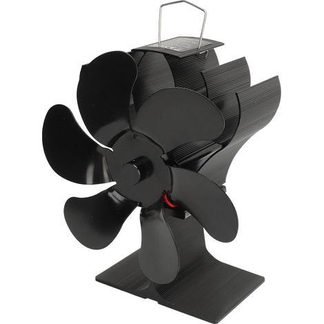 Ventilateur de poêle à 6 pales pour cheminée, alimenté par la chaleur, circulation rapide et efficace, silencieux et résistant à la chaleur, ventilateur thermoélectrique pour poêle à bois à domicile (1/5)